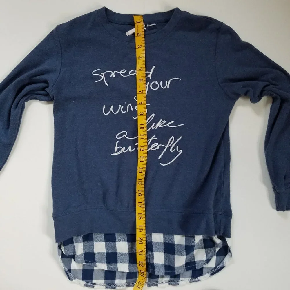 Girls Scooter Brown Spread Your Wings Like a Butterfly Sweat Shirt Large 14